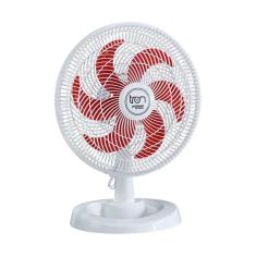 Imagem de Ventilador Oscilante Mesa 220v 50 Cm Pp Premium 130w Branco/Vermelho