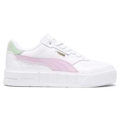 Imagem de PUMA Tênis feminino Cali Court New Bloom plataforma perfurada casual - branco, Branco, 36