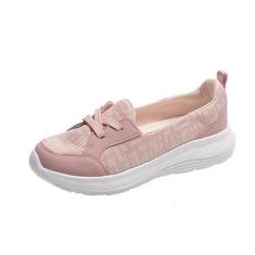 Imagem de Legou Sapatos femininos de cano baixo respirável para caminhada, rosa, 38