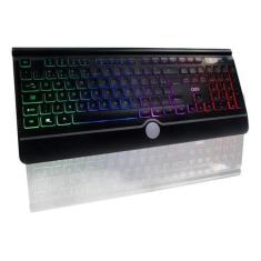 Imagem de Teclado Gamer Slim Abnt2 Oex  Rainbow Usb Silencioso Pc