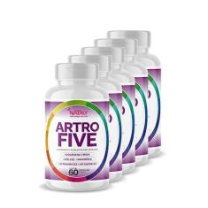 Imagem de 5x Artrofive Colágeno Tipo 2, Cálcio, Magnésio, Vitamina D3 e Vitamina K2 60 Caps de 500mg Nataly