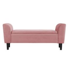 Imagem de Recamier Bau França 1,20m Suede Rose - Clique Decor - Clique decoraçõe