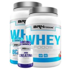 Imagem de Kit 2 Whey Foods 900G+ Bcaa 100G Tangerina - Brn Foods