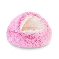 Imagem de NOYAL Cama de cachorro redonda com capuz para gatos e gatos de pelúcia para cães pequenos e médios