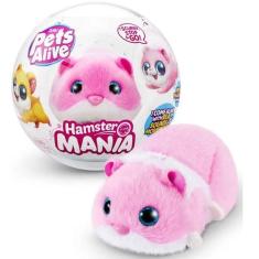Imagem de Pelucia PETS Alive Hamster Mania Rosa Candide 1213