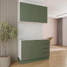 Imagem de Cozinha Modulada 2 Peças sem Tampo com Rodapé 1 Aéreo e 1 Balcão Ipanema Cabecasa