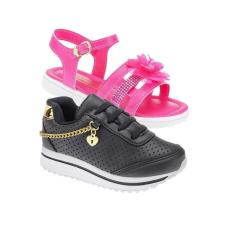 Imagem de Tenis Feminino e Sandalia Menina - KIT 2 PARES Tam 24 ao 34-Feminino