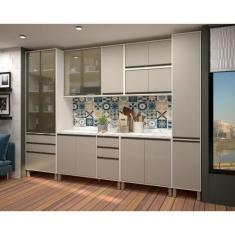 Imagem de Cozinha Completa Modulada 8 Peças Vidro Reflecta, Paneleiros Armários