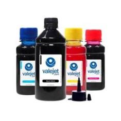 Imagem de Kit 4 Tintas Epson T544 EcoTank Black 500ml Coloridas 100ml Valejet