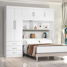 Imagem de Guarda-Roupa Casal Modulado Cancun 5 Portas 3 Gavetas Branco - J&a Móveis