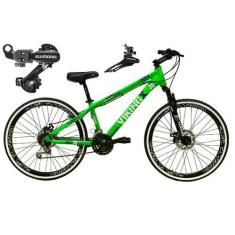 Imagem de Bicicleta Aro 26 Vikingx Tuff Verde 21V Alumínio Câmbio Shimano Freio