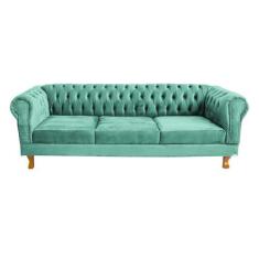 Imagem de Sofá Chesterfield Capitone Duque Suede Acqua 2,30 - NOVO ENCANTO