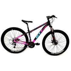 Imagem de Bicicleta GTI Roma Aro 29 Quadro 19 Alumínio preto/pink/azul 24V.