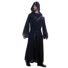 Imagem de Fantasia Feiticeiro Mago Adulto com Chapéu - Halloween - Diversos, UNI