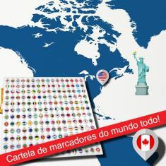 Imagem de Adesivo de Parede Cartela de Pin Países