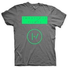 Imagem de Camiseta Twenty One Pilots Chumbo e Verde em Silk 100% Algodão