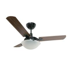 Imagem de Ventilador de Teto 220V Pás Envernizadas Citrino Tron Preto e verniz