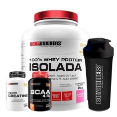 Imagem de Kit 100% Whey Protein Isolado 2Kg+ Bcaa 4,5 100G - Bodybuilders