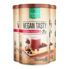 Imagem de Kit 3 Vegan Tasty Proteína Vegetal Frutas Vermelhas Nutrify 420G
