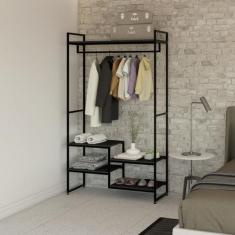 Imagem de Guarda Roupa Closet Estilo Industrial, Aço/Mdf! - Lenna-Decor