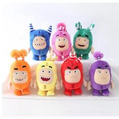 Imagem de Brinquedo de pelúcia Oddbods Treasure Soldiers Monster 18 cm, conjunto de 7 peças