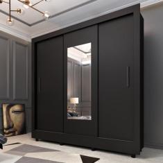 Imagem de Guarda Roupa Casal Com Espelho E Pés 3 Portas 4 Gavetas Taifa S Espres