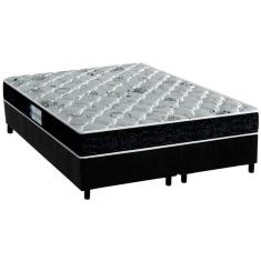 Imagem de Cama Box King: Colchão Espuma Probel D45/EP Advanced Tech2000 + Base crc Suede Black(193x203)