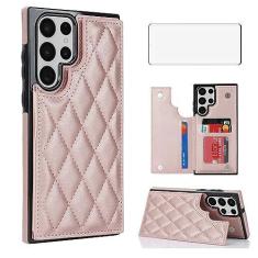 Imagem de Asuwish Capa de telefone para Samsung Galaxy S21 Ultra 5G Capa carteira com protetor de tela de vidro temperado e suporte de cartão RFID de couro acessórios para celular S21ultra 21S S 21 21ultra G5