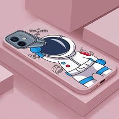 Imagem de Estojo de astronauta fofo de desenho animado para iPhone 13 12 Pro Max Mini 11 Pro Max X XR XS MAX SE 2020 8 7 6 6S Plus Silicone Phone Cover, Pink P1512, For 12 Pro