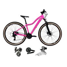 Imagem de Bicicleta aro 29 Absolute Hera Feminina Shimano Altus 24V Freio a Disco Hidráulico Garfo com Trava Pneus Faixa Bege - Rosa