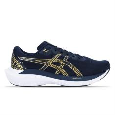 Imagem de Tênis ASICS GEL-Shogun 7 - Masculino - Azul Marinho com Branco e Dourado-Masculino