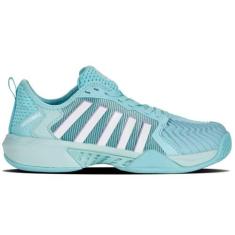 Imagem de K-Swiss Tênis feminino Pickleball Supreme, azul anjo/lilás transparente/branco brilhante, 35, Azul anjo/lilás transparente/branco brilhante, 35
