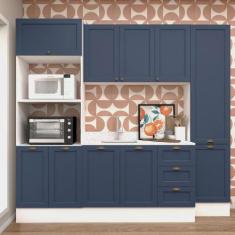 Imagem de Cozinha Modulada Aurora 235cm Clássica Completa Provençal - Casa Lar S