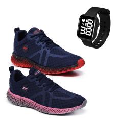 Imagem de Kit 2 Pares de Tenis Ascension Ghost 3 + Relogio Quadrado-Unissex