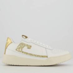 Imagem de Tênis Colcci Cool Shine Feminino Branco e Dourado-Feminino