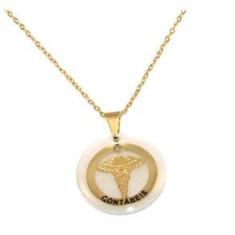 Imagem de Colar Cordão Contabilidade Contábil Folheado Ouro 18k