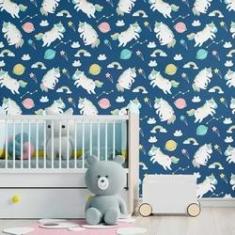 Imagem de Papel De Parede Adesivo Unicórnios N09041 Rolo 0,58X3M