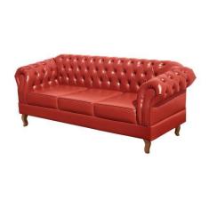 Imagem de Sofá Chesterfield Dom Pedro 3 Lugares Decoração Retrô Vintage - Bella