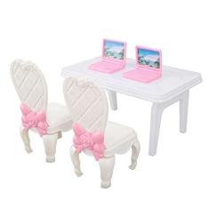 Imagem de Conjunto de Móveis Domésticos Em Miniatura Em Escala 1/16, Cadeira de Mesa para Laptop Em Miniatura para Casa de Bonecas, Mini Simulação, Computador de Mesa, Conjunto de Cadeira