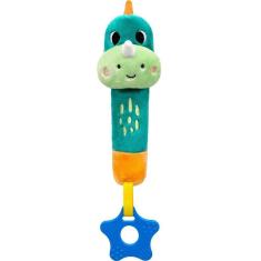 Imagem de Pelúcia com Mordedor - 25 cm - Bubazoo - Buzininha - Dino - Verde - Buba