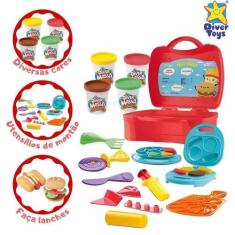 Imagem de Maletinha Com Acessorios E Massinhas De Brinquedo Lanchonete Diver Mas