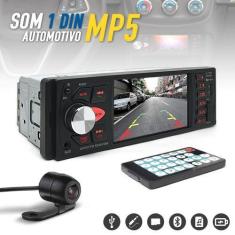 Imagem de Kit Rádio C/ Tela + Câmera de Ré 1 Din Spacefox 2010 2011 2012 2013 Bl