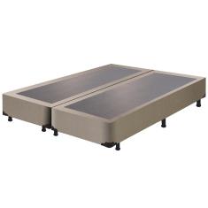 Imagem de Base Box King Size Hellen Alpha com Revestimento em Tecido Jacquard 38x193x203cm - Bege