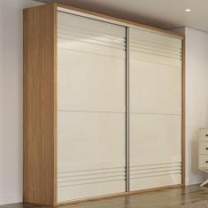 Imagem de Guarda-Roupa Casal 2 Portas 2 Gavetas 100% Mdf Freijo/Off White Tw602