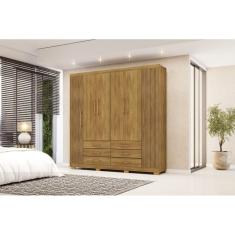 Imagem de Guarda Roupa Canadá 6 Portas e 6 Gavetas - Cor Nature / Brisa - Vila Rica