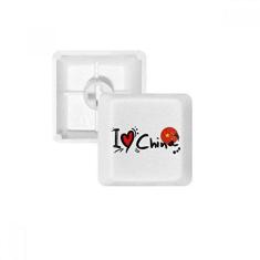 Imagem de I Love China Word Flag Love Heart Illustration Teclado mecânico PBT Gaming Upgrade Kit