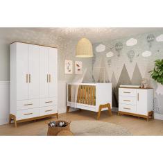Imagem de Quarto Completo Retro Bebê Moveis Peroba Guti berço 5x1