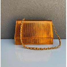 Imagem de Bolsa Mini feminina Ombro Lateral Mão Alça Corrente - sem marca, Laran