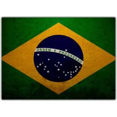 Imagem de Quadro Decorativo Bandeiras Brasil Pátria Amada Geografia País 05