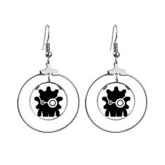 Imagem de Brincos Alienígena e Monstro do Universo com Argola Pendente Joias Círculo